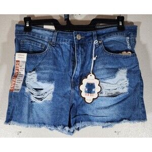Dream Jeans Felicity Cut Off Shortie Distressed High Rise Juriors Size 17/33